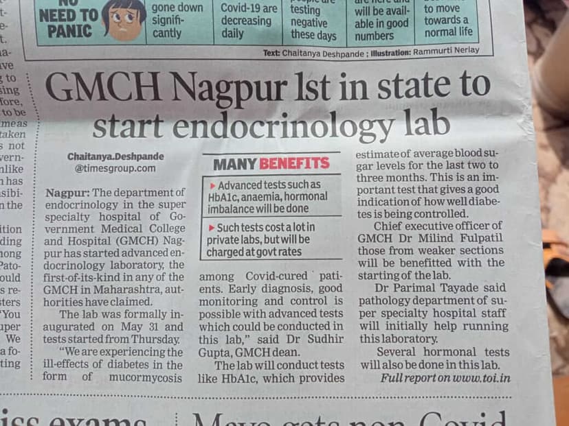 Dr. Parimal Tayde in the News - Article 3